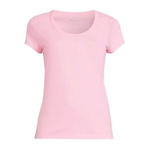 NWT free w purchase (minor flaw) rose blush stretch tee scoop neck